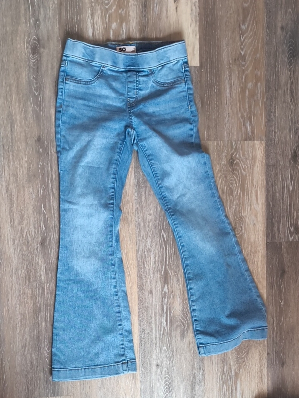 SO Light Wash Flare Jeans in Blue for Girls